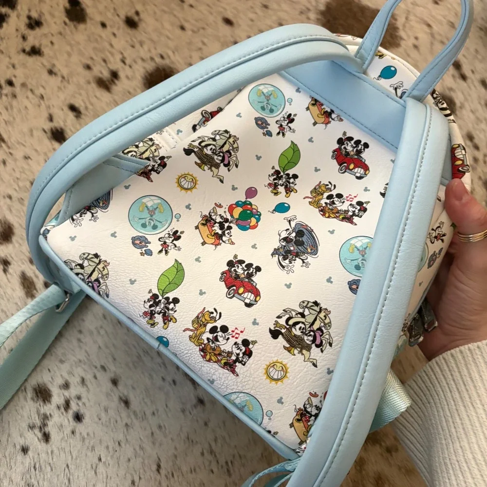 Disney Parks Loungefly Mickey & Minnie's Runaway Railway‎ Mini Backpack